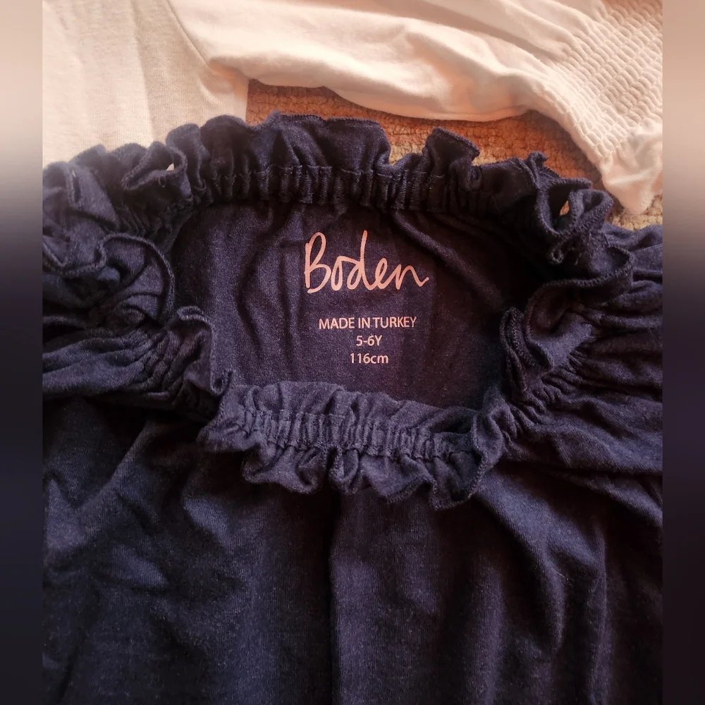 Two Mini Boden Ruffle neck tees - Picture 2 of 3